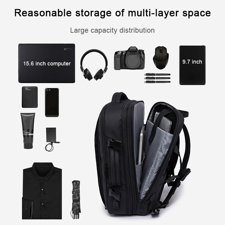 BANGE Business Backpack Men Travel Waterproof Large Capacity Computer Shoulders Bag, Business Backpack (Blue), Business Backpack (Pink), Business Backpack (Black)