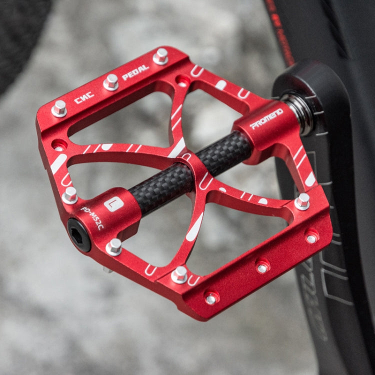 PROMEND PD-M52C 1 Pair Bicycle Aluminum Alloy + Carbon Fiber Tube Bearing Pedals, PD-M52C