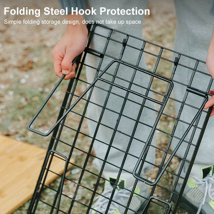 AOTU YT1001 Outdoor Folding Mesh Bamboo Desk with Storage Bag, 1 Net Table + 1 Bamboo Board + 1 Storage Bag