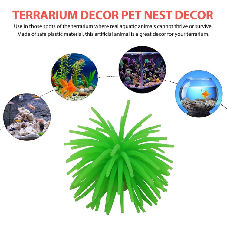 Aquarium Articles Decoration TPR Simulation Sea Urchin Ball Coral, Size: S, Diameter: 7cm, Size: S
