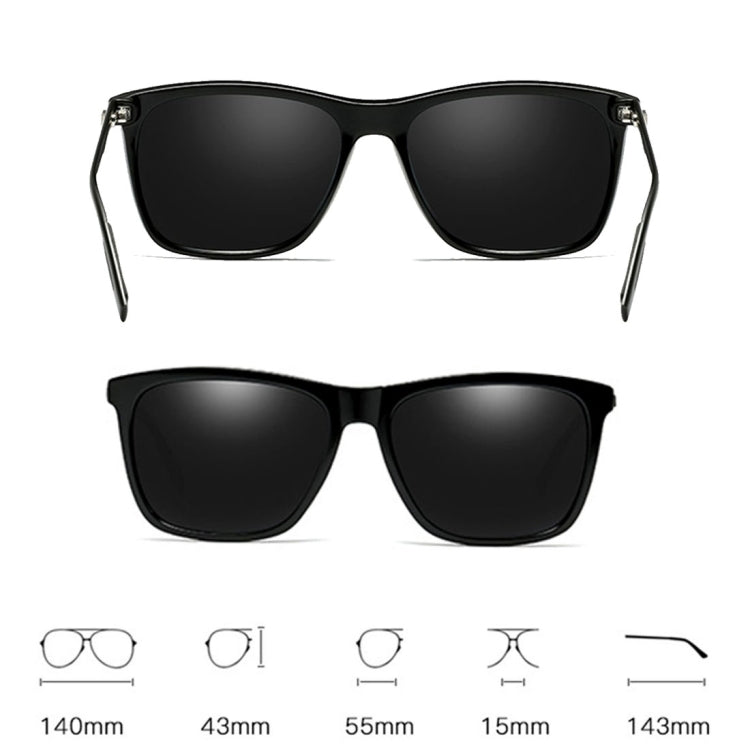 Men Retro Fashion Aluminum Magnesium Frame UV400 Polarized Sunglasses, Black Silver+ Grey, Grey+ Silver, Demi Brown + Brown, Black Tarnish+ G15 Green, Black Tarnish+ Blue, Black Tarnish+ Grey, Black Tarnish+ Pink