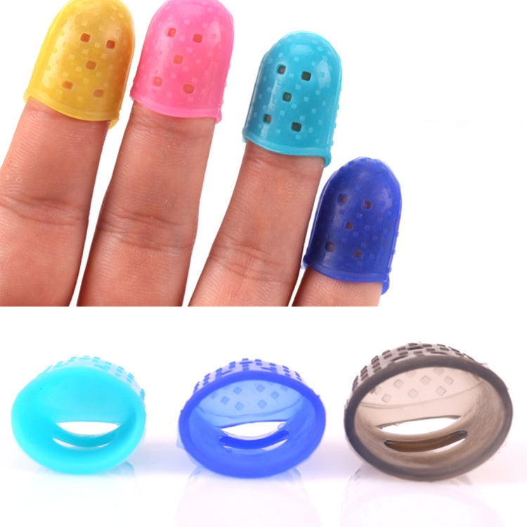 10 PCS Guitar Ukulele Stringed Instrument Finger Protector Anti-pain Finger Cap in Random Color Delivery(Size: S), Size: S
