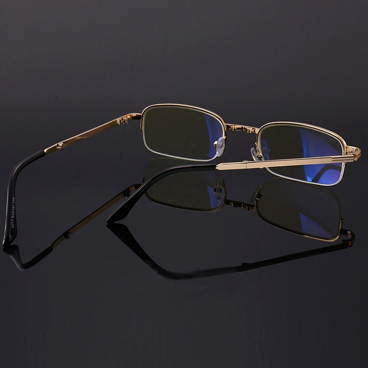 Folding Anti Blue-ray Presbyopic Reading Glasses with Case & Cleaning Cloth, +1.50D, +1.50D