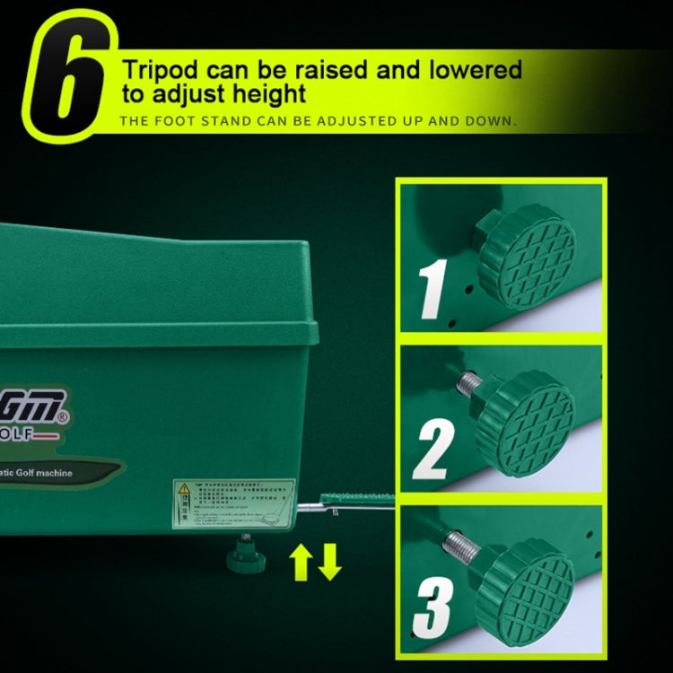 PGM Golf Ball Dispenser Automatic Tee Up Machine with Club Rack, Size: 62x32x32cm, 62x32x32cm Green