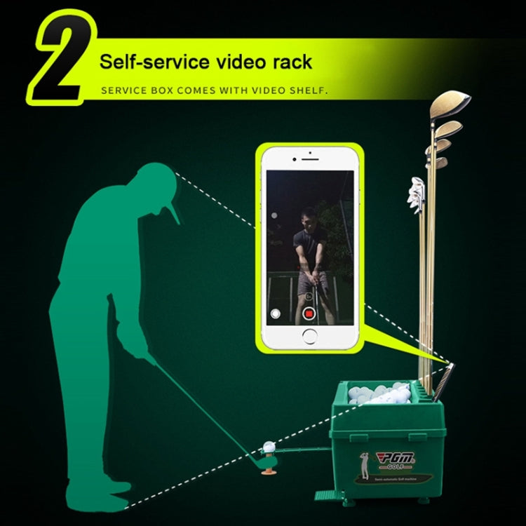PGM Golf Ball Dispenser Automatic Tee Up Machine with Club Rack, Size: 62x32x32cm, 62x32x32cm Green