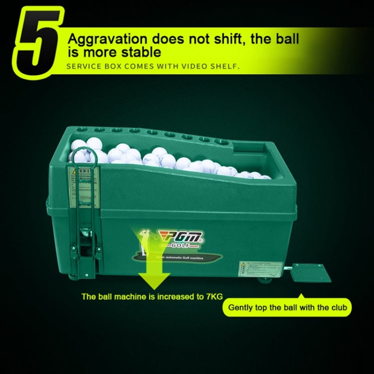 PGM Golf Ball Dispenser Automatic Tee Up Machine with Club Rack, Size: 62x32x32cm, 62x32x32cm Green