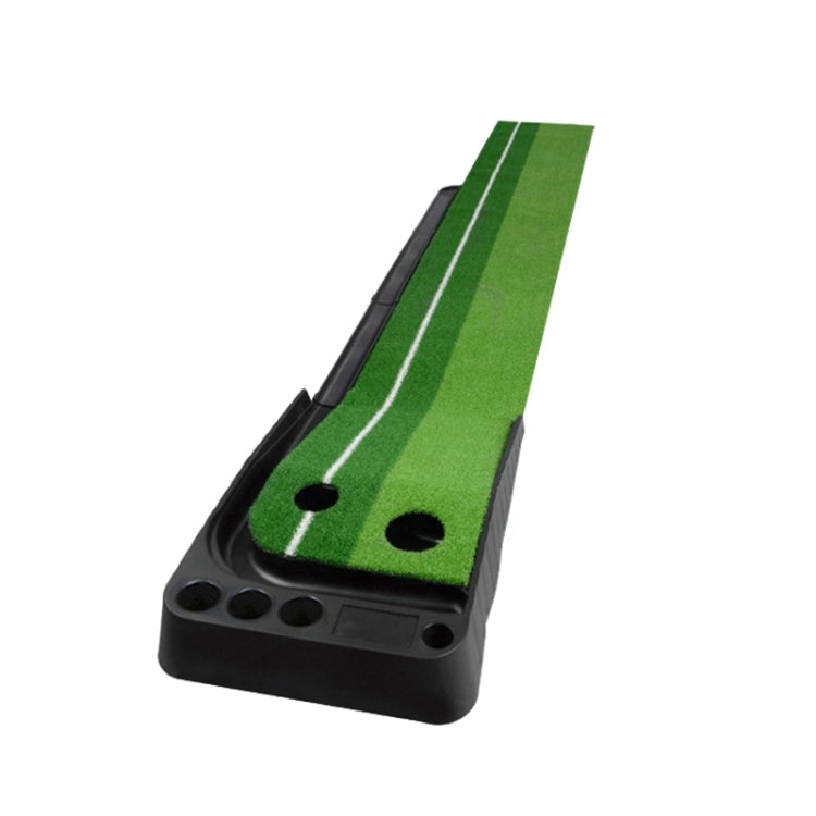 PGM Golf Mini Putting Mat Push Rod Trainer 2.5m, with Auto Ball Return Fairway, 2.5m, with Auto Ball Return Fairway