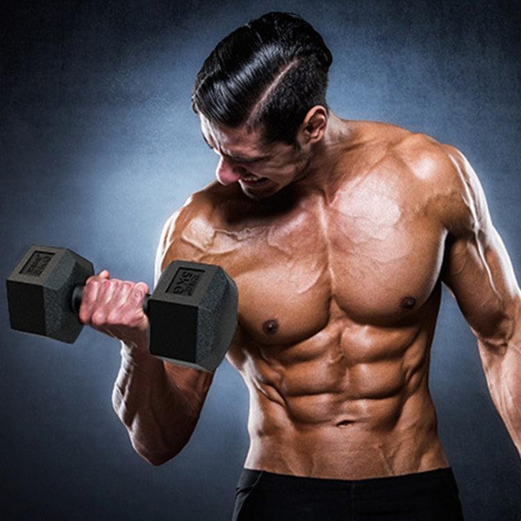 10KG Red Seal Household Glue Fitness Hexagon Dumbbells, 10KG