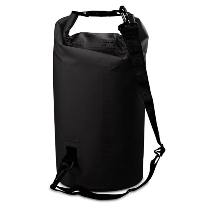 Outdoor Waterproof Double Shoulder Bag Dry Sack PVC Barrel Bag, Capacity: 20L, Capacity: 20L (Yellow), Capacity: 20L (Black), Capacity: 20L (Dark Blue), Capacity: 20L (Orange), Capacity: 20L (Pink), Capacity: 20L (Green), Capacity: 20L (Sky Blue)