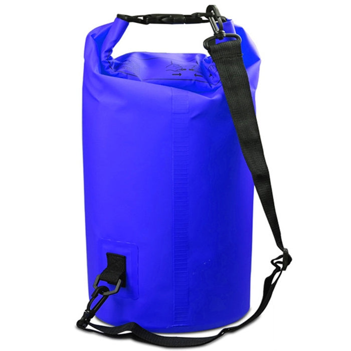 Outdoor Waterproof Double Shoulder Bag Dry Sack PVC Barrel Bag, Capacity: 20L, Capacity: 20L (Yellow), Capacity: 20L (Black), Capacity: 20L (Dark Blue), Capacity: 20L (Orange), Capacity: 20L (Pink), Capacity: 20L (Green), Capacity: 20L (Sky Blue)