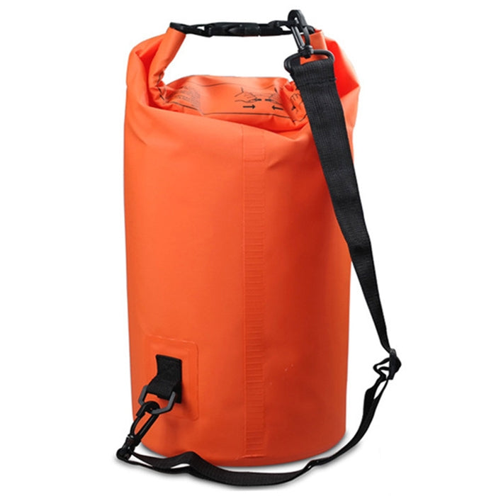 Outdoor Waterproof Double Shoulder Bag Dry Sack PVC Barrel Bag, Capacity: 20L, Capacity: 20L (Yellow), Capacity: 20L (Black), Capacity: 20L (Dark Blue), Capacity: 20L (Orange), Capacity: 20L (Pink), Capacity: 20L (Green), Capacity: 20L (Sky Blue)