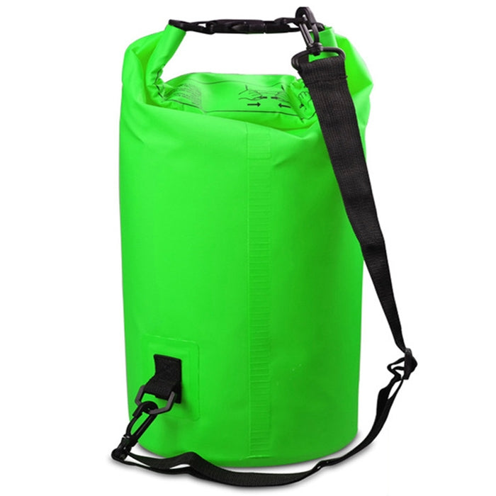 Outdoor Waterproof Double Shoulder Bag Dry Sack PVC Barrel Bag, Capacity: 20L, Capacity: 20L (Yellow), Capacity: 20L (Black), Capacity: 20L (Dark Blue), Capacity: 20L (Orange), Capacity: 20L (Pink), Capacity: 20L (Green), Capacity: 20L (Sky Blue)