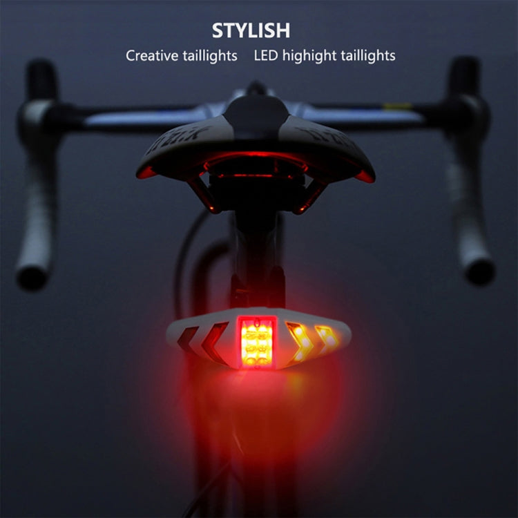 Bicycle Tail Light Intelligent Wireless Remote Control Turn Signal Warning Light, USB Rechargeable