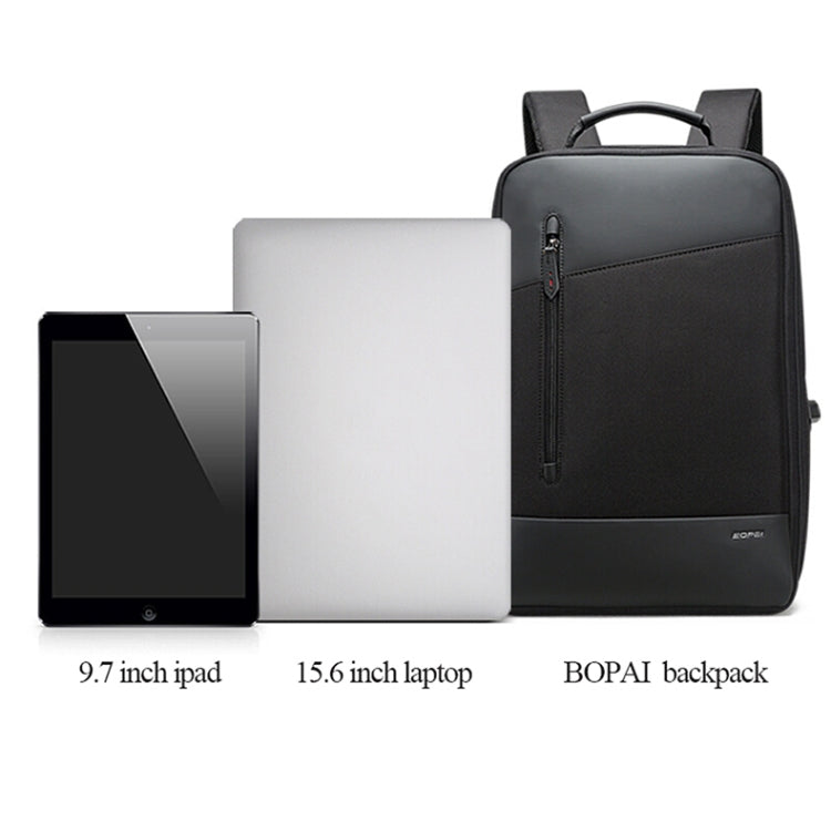 Bopai 851-009911 Business Anti-theft Waterproof Large Capacity Double Shoulder Bag,with USB Charging Port, Size: 30.5x13x45cm, 851-009911