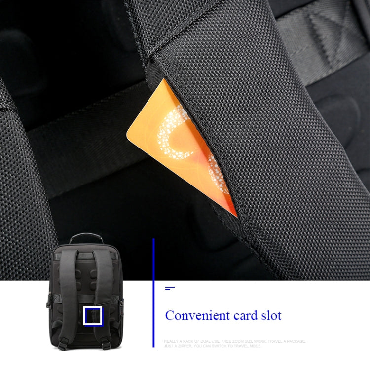 Bopai 851-009911 Business Anti-theft Waterproof Large Capacity Double Shoulder Bag,with USB Charging Port, Size: 30.5x13x45cm, 851-009911