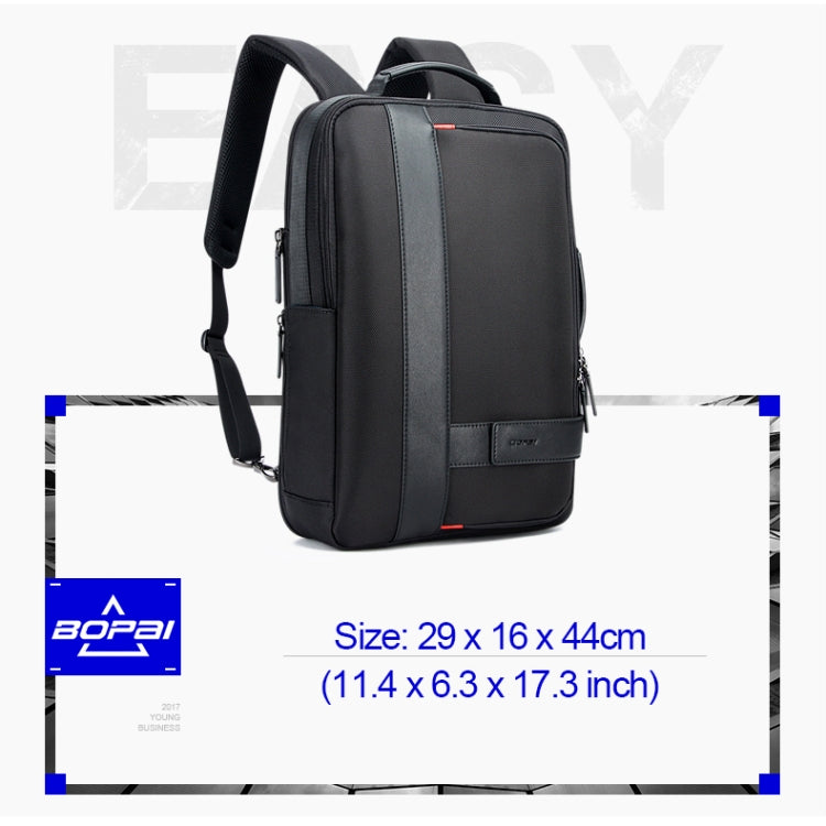 Bopai 751-006561 Large Capacity Business Casual Breathable Laptop Backpack with External USB Interface, Size: 30 x 13 x 43cm, 751-006561