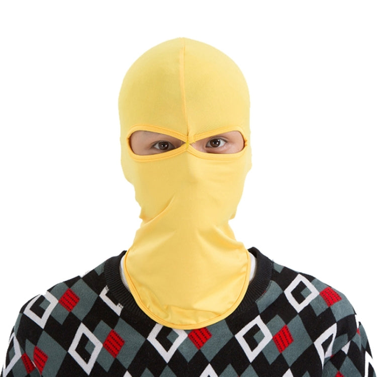Balaclava Style Unisex Elastic Lycra Dual Holes Biking Head Mask, BT-09 Head Mask(Black)