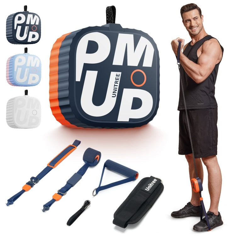 Unitree Pump Portable Home Gym Pump 4.4-44lbs Adjustable Resistance Cable Machine, Pump(Blue Orange)