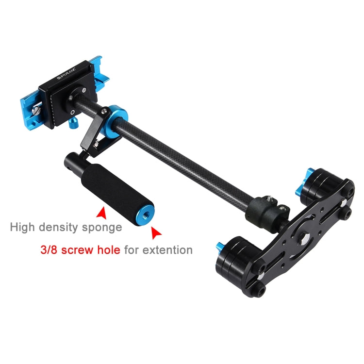 PULUZ 38.5-61cm Carbon Fibre Handheld Stabilizer for DSLR & DV Digital Video & Cameras, Load Range: 0.5-3kg, P60T Blue, P60T Red