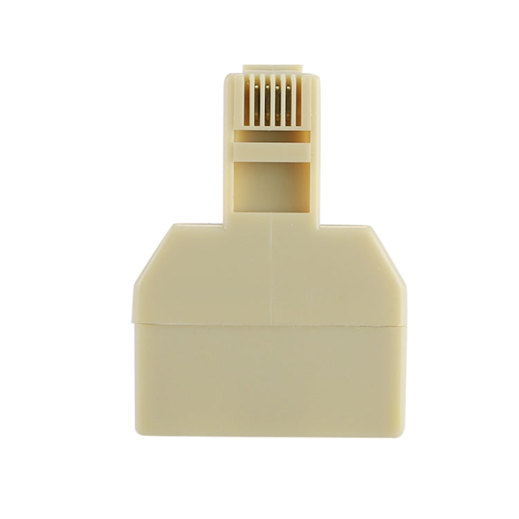 RJ11 Dual Ports Desktop Telephone Extension Cable Extender Connector Adapter, 2 RJ11 Female to RJ11 Male