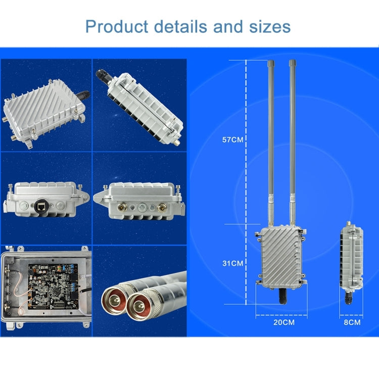 COMFAST CF-WA700 Qualcomm AR9341 300Mbps/s Outdoor Wireless Network Bridge with Dual Antenna 48V POE Adapter & AP / Router Mode, Classfication Function, 85 Devices Connecting Synchronously