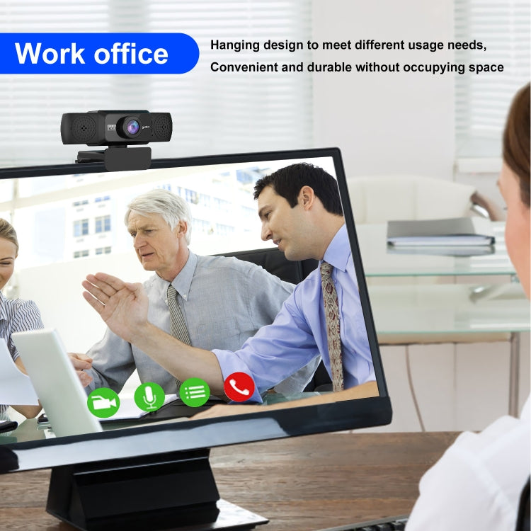 HXSJ S5 1080P Adjustable HD Video Webcam PC Camera with Microphone