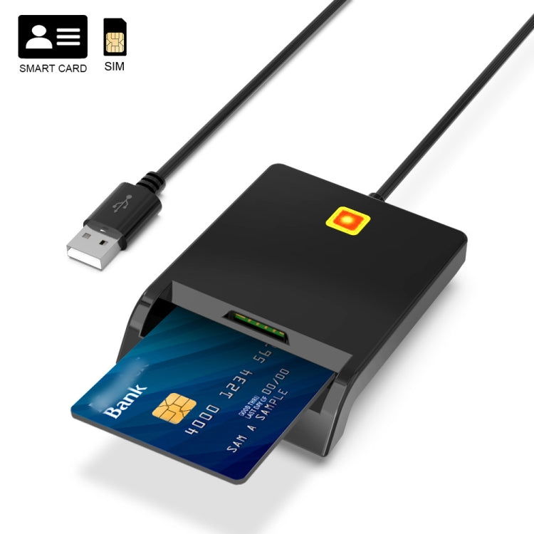 Rcoketek CR301 Smart CAC Card Reader USB 2.0 Bank Card SIM Card Tax Reader, USB