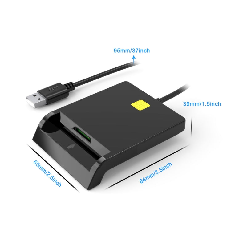 Rcoketek CR301 Smart CAC Card Reader USB 2.0 Bank Card SIM Card Tax Reader, USB