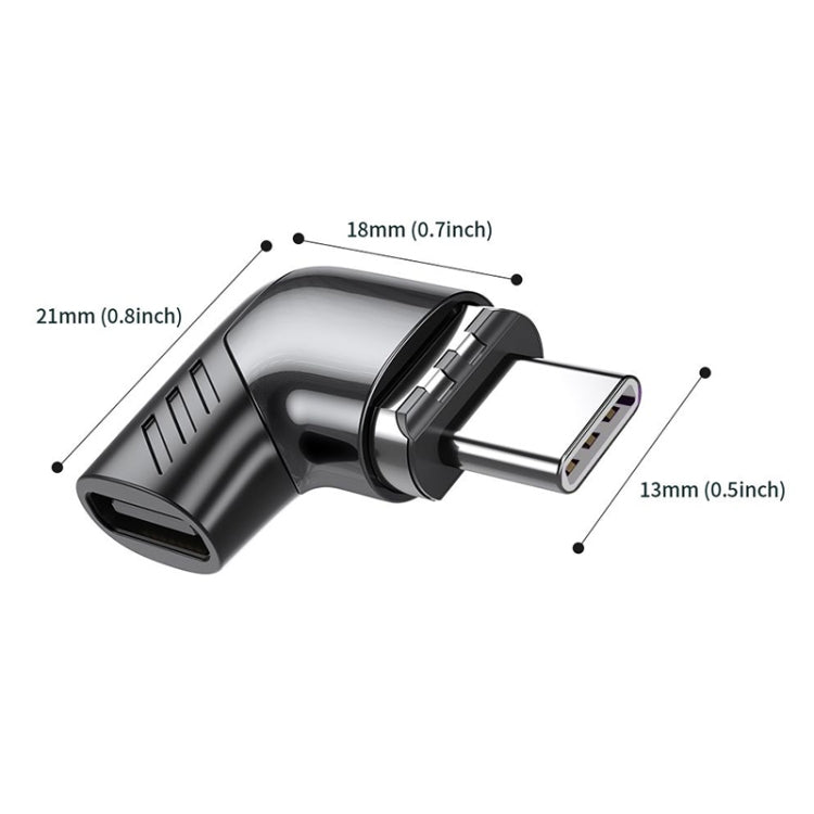 X20 120W PD USB-C / Type-C Female to USB-C / Type-C Elbow Magnetic Charging Adapter