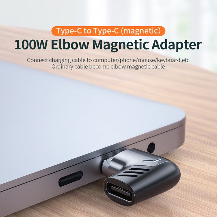 X20 120W PD USB-C / Type-C Female to USB-C / Type-C Elbow Magnetic Charging Adapter