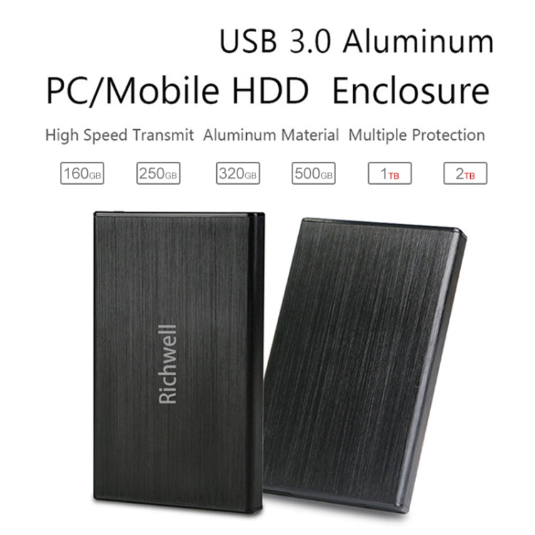 Richwell SATA R23-SATA-1TGB 2.5 inch USB3.0 Interface Mobile Hard Disk Drive, Capacity: 1TB, 1TB