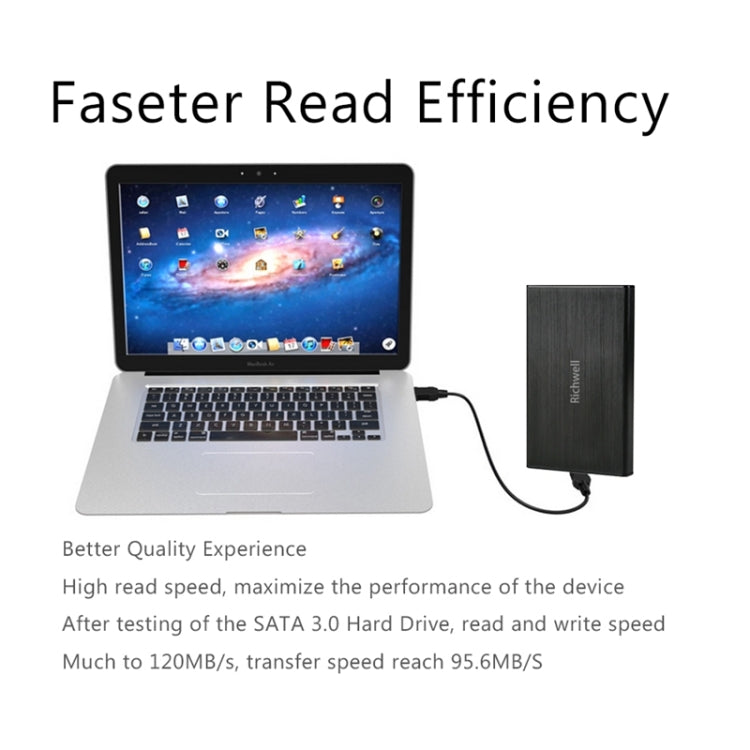 Richwell SATA R23-SATA-500GB 500GB 2.5 inch USB3.0 Interface Mobile Hard Disk Drive, 500GB