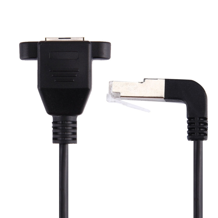 30cm RJ45 Male Bent Down to RJ45 Female LAN Extension Cable, 30cm RJ45 Male Bent Down