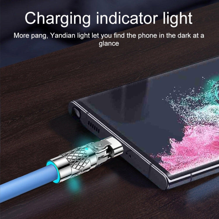 Mech Series 6A 120W USB to Type-C 180-degree Metal Plug Fast Charging Cable, Length: 1.8m, 1.8m 180-degree Type-C