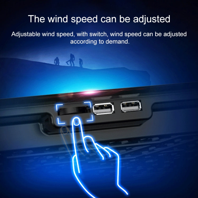 ICE COOREL Notebook Computer Base Speed Control Silent Six-fan Cooling Holder Cooling Rack, Style: Flagship, Style: Flagship
