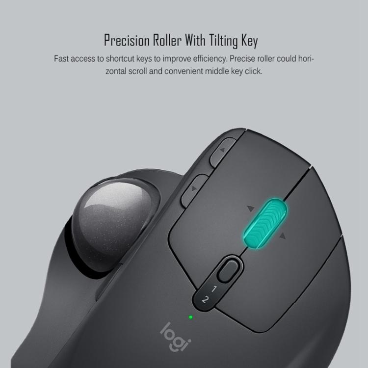 Logitech MX ERGO S 440DPI Bluetooth + Unifying Dual-mode Wireless Trackball Optical Mouse, MX ERGO S
