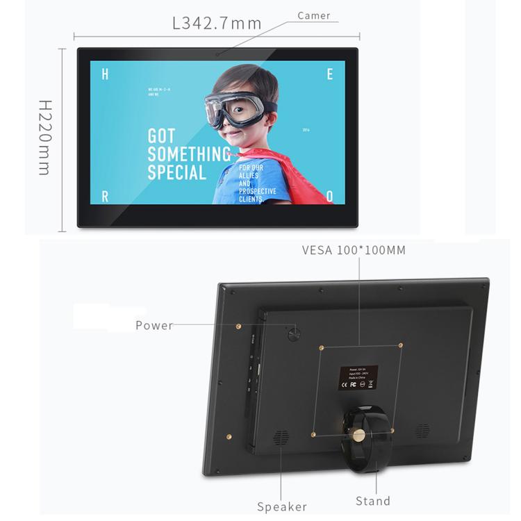 HSD-P538 14 inch IPS Touch Screen All in One PC with Holder, 4GB+32GB, Android 14 RK3576S Octa-core, 14 inch 4GB+32GB