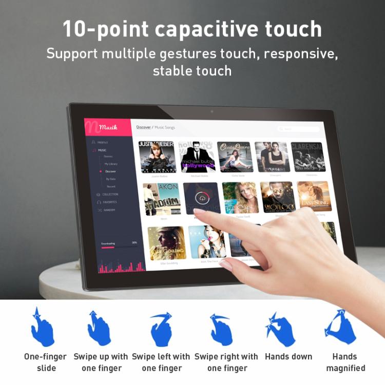 HSD-P514 18.5 inch LCD Touch Screen All in One PC with Holder, 2GB+16GB, Android 11 RK3568 Quad Core, 18.5 inch 2GB+16GB