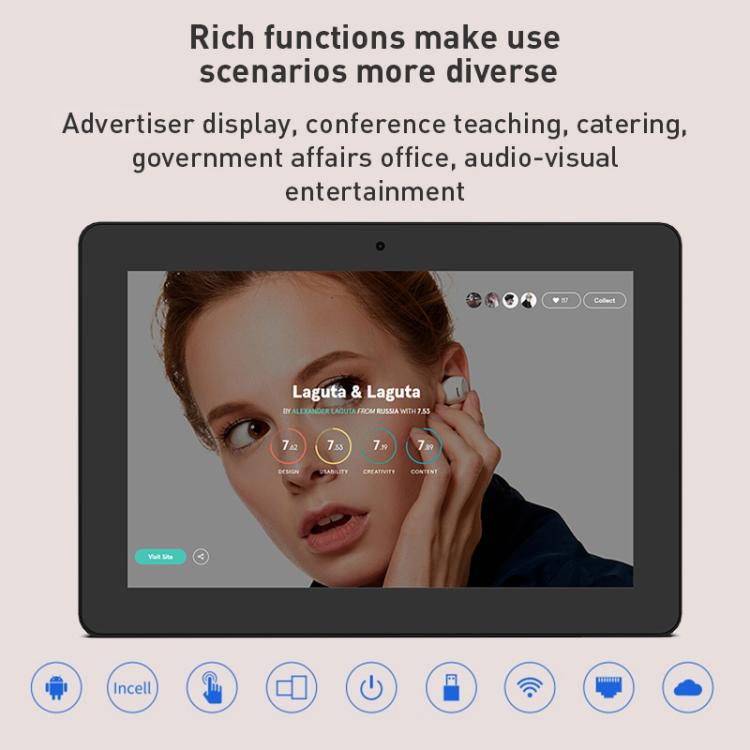 HSD1032 Touch Screen All in One PC, 10.1 inch, 4GB+32GB, Android 14, RK3576S Octa Core, RK3576S 4GB+32GB