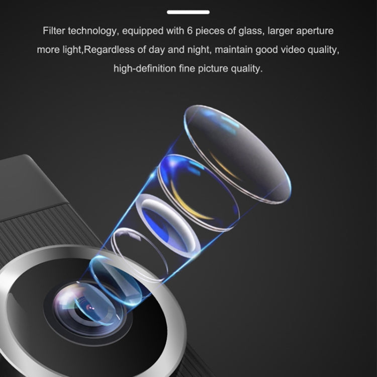 X12 2K Ultra HD Panoramic Triple Recording WiFi Car Driving Recorder Support Mobile APP, X12