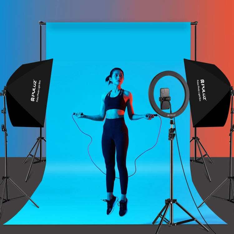 PULUZ Softbox Lighting Kit 2 PCS 50x70cm Professional Photo Studio Photography Light Equipment with 2 x 220V E27 Socket Bulb Photography Lighting Kit, 2 PCS Single Bulb EU Plug, 2 PCS Single Bulb US Plug