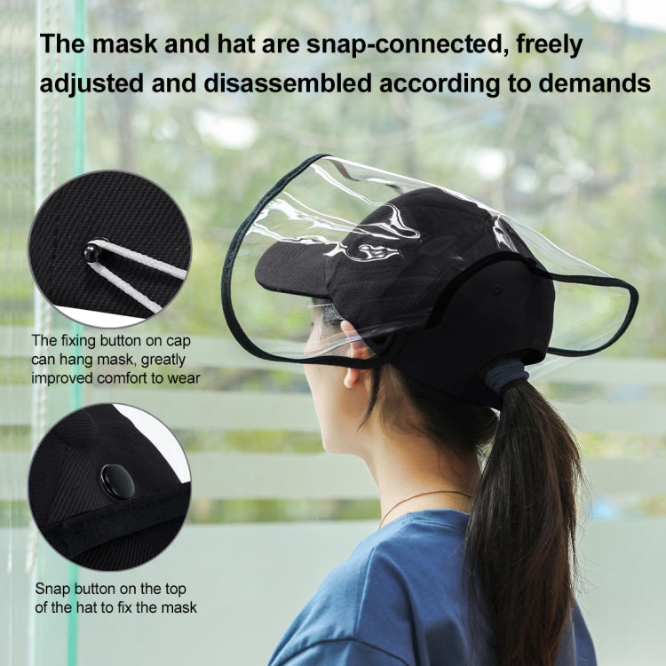 50 PCS Anti-Saliva Splash Anti-Spitting Anti-Fog Anti-Oil Protective Baseball Cap Mask Removable Face Shield, Baseball Cap Mask 50 Pack, 50 PCS Baseball Cap Mask/Red