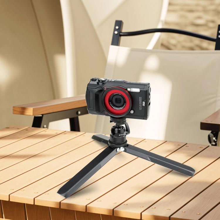 PULUZ Multifunctional Aluminum Alloy Mini Ball Head Tripod Mount Adapter, Cold Shoe & 1/4 Screw Dual-Use, Dual-Use Ball Head Tripod