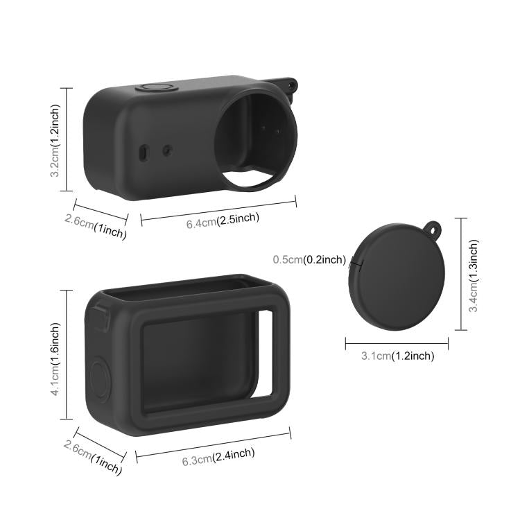 For DJI Osmo Nano Transmission Module & Lens & Body 3 in 1 Silicone Protective Cover, For DJI Osmo Nano