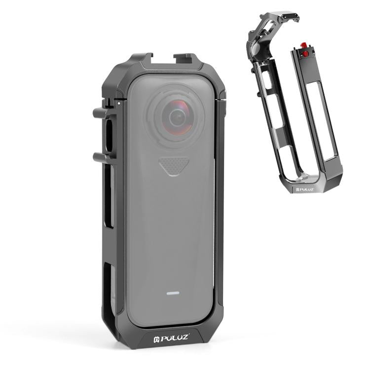 For Insta360 X4 Air PULUZ Metal Protective Cage Rig Housing Frame with Expand Cold Shoe Base, For Insta360 X4 Air