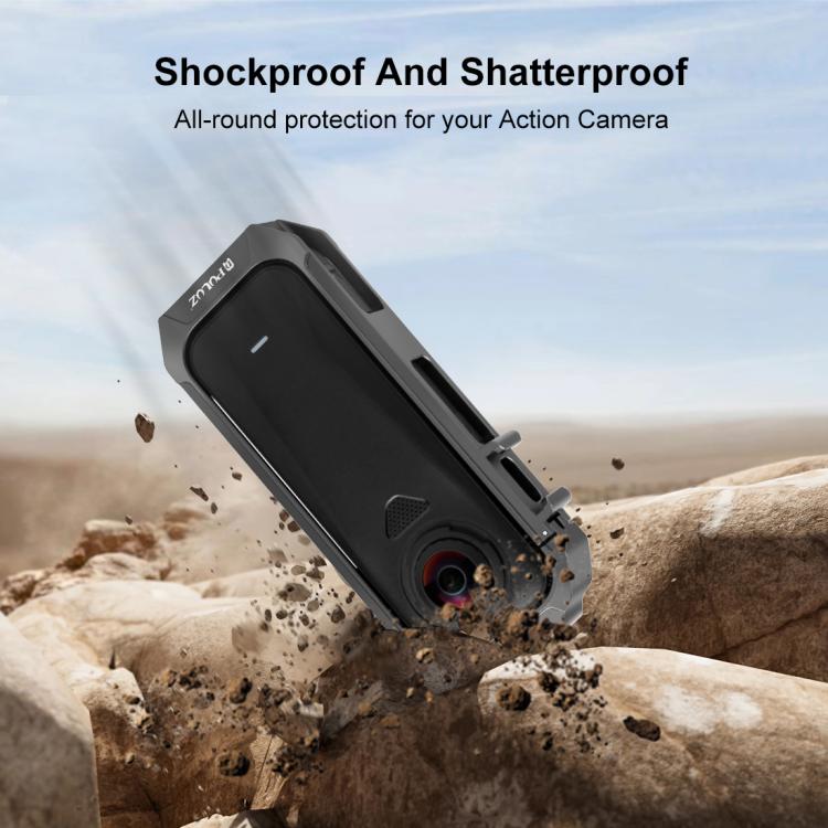 For Insta360 X4 Air PULUZ Metal Protective Cage Rig Housing Frame with Expand Cold Shoe Base, For Insta360 X4 Air