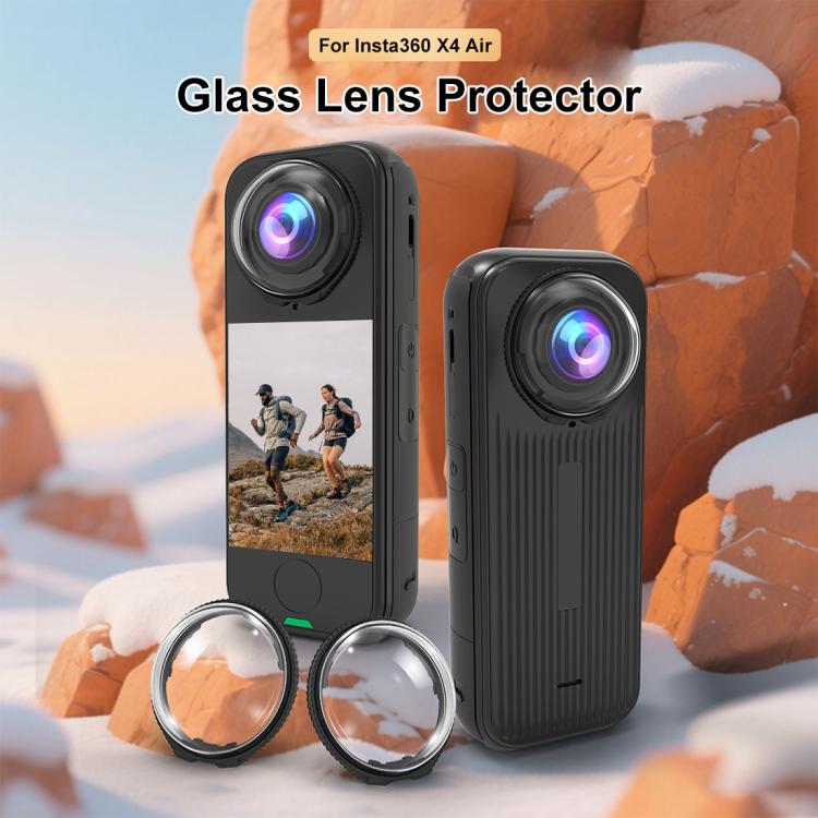 For Insta360 X4 Air PULUZ Rotation Optical Glass Lens Guard  Protective Cover, For Insta360 X4 Air
