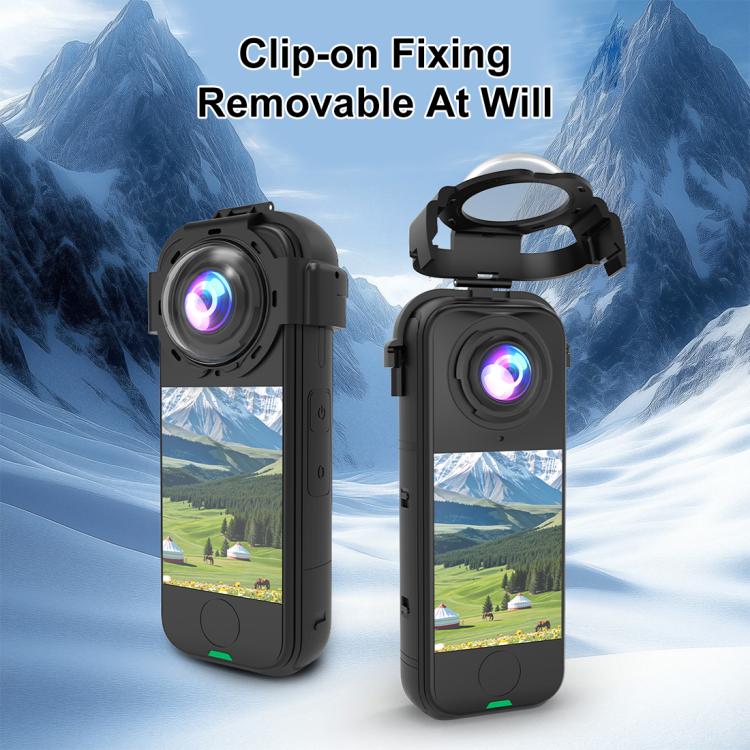 For Insta360 X4 Air PULUZ Snap-on Optical Tempered Glass Lens Guard Protective Cover, For Insta360 X4 Air