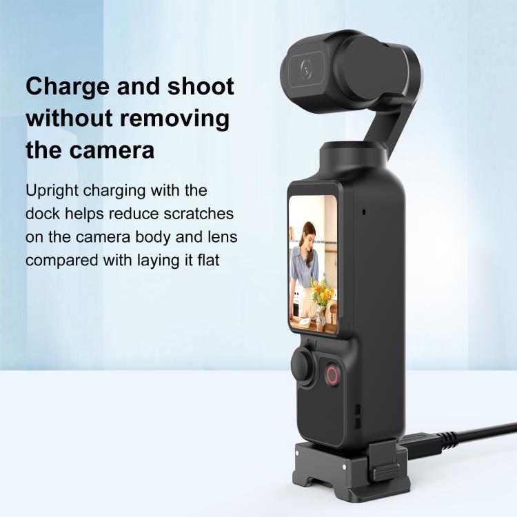 For DJI Osmo Pocket 3 PULUZ Plastic Quick-Release Charging Adapter Base, Charging Adapter Base