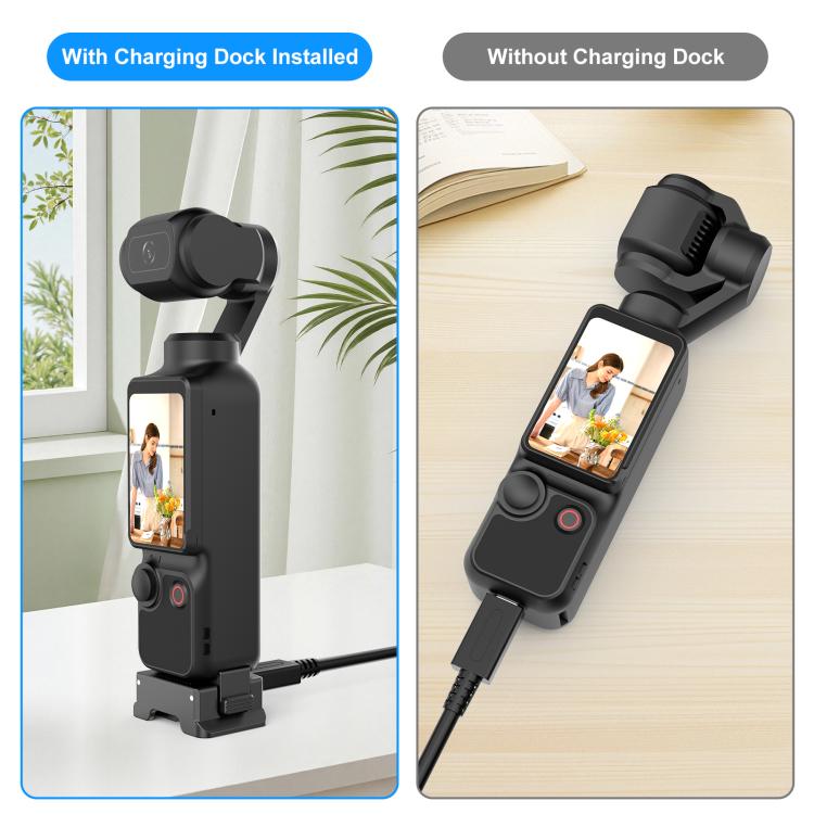 For DJI Osmo Pocket 3 PULUZ Plastic Quick-Release Charging Adapter Base, Charging Adapter Base